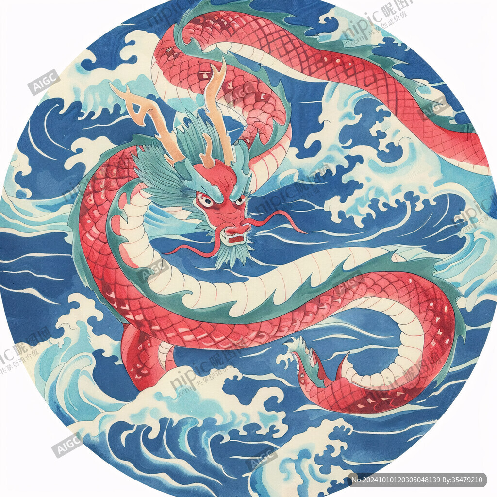 国潮风蛟龙得水