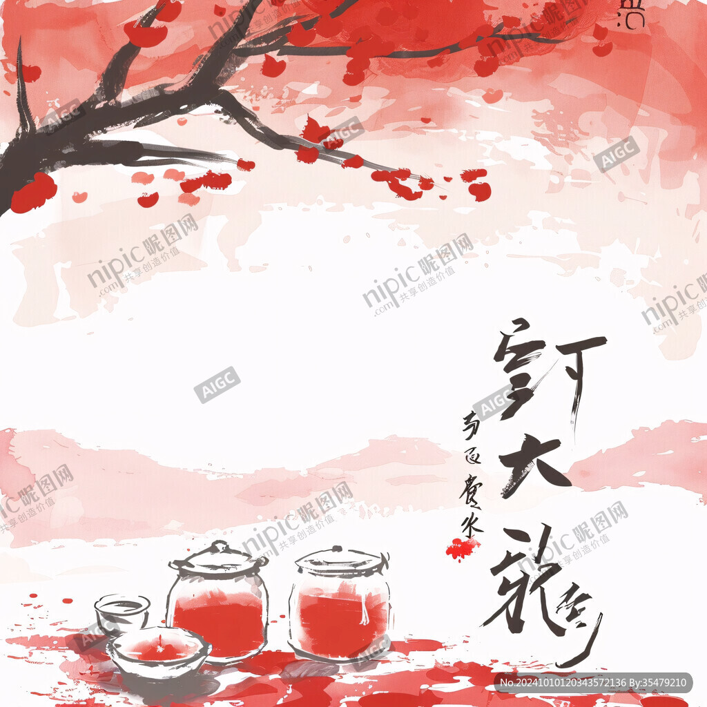 大碗茶毛笔字
