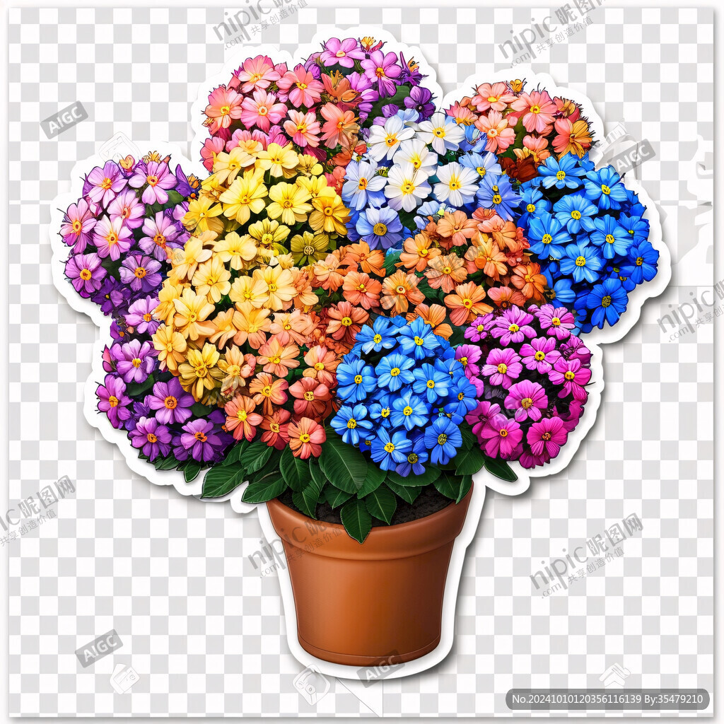 写实绣球花
