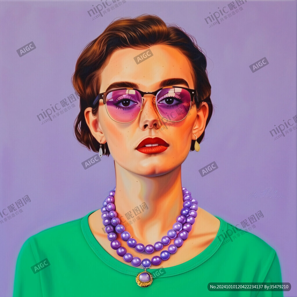 墨镜人物插画