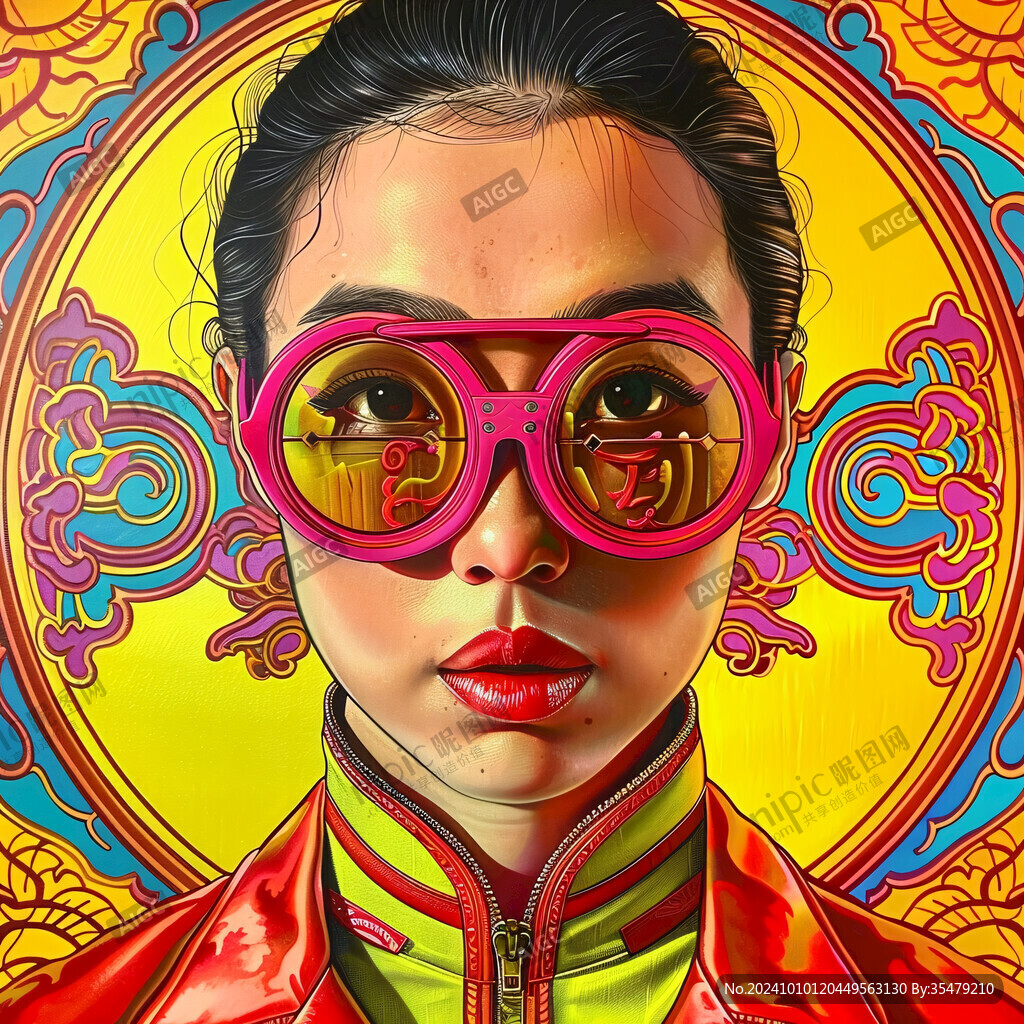 墨镜人物插画