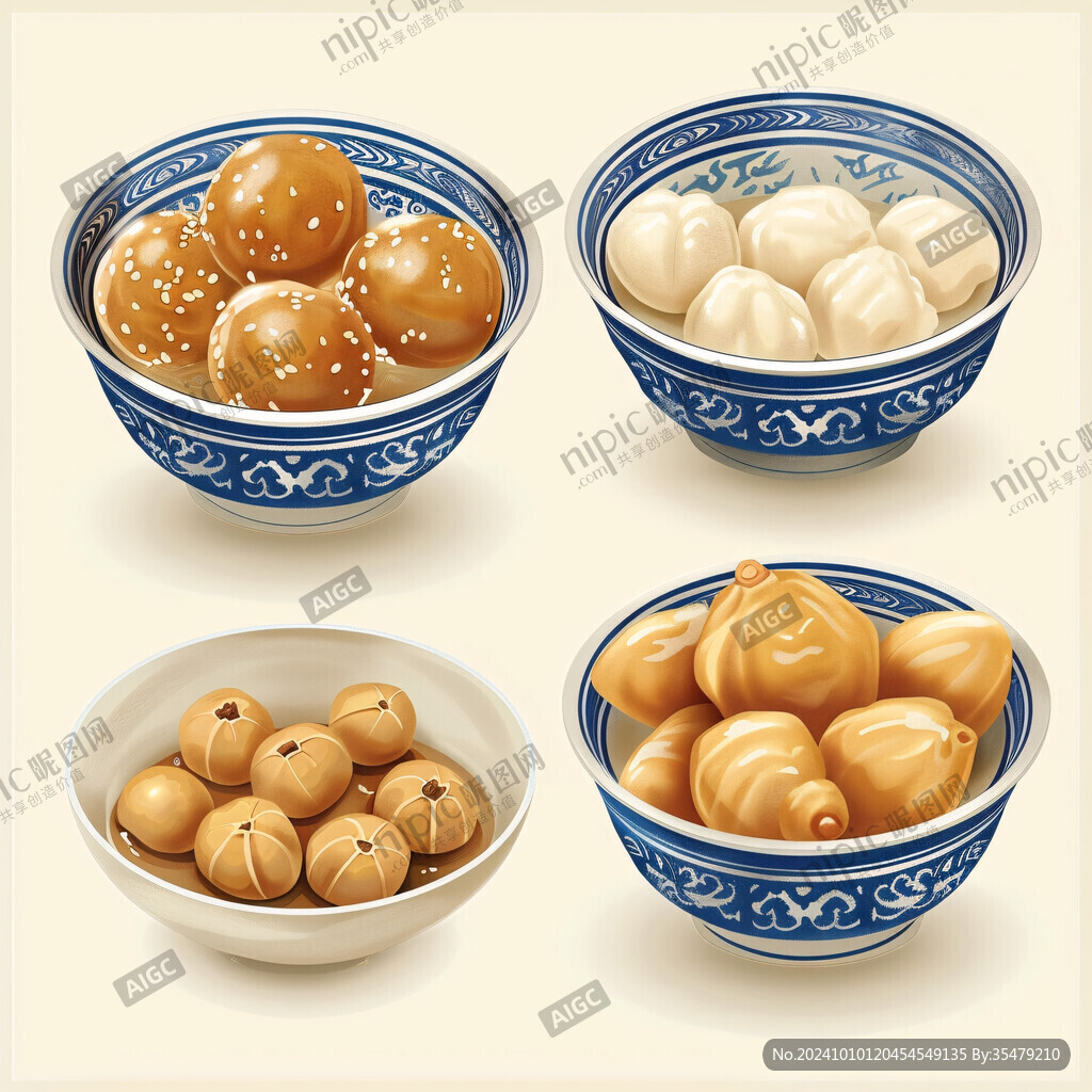 四大碗插画