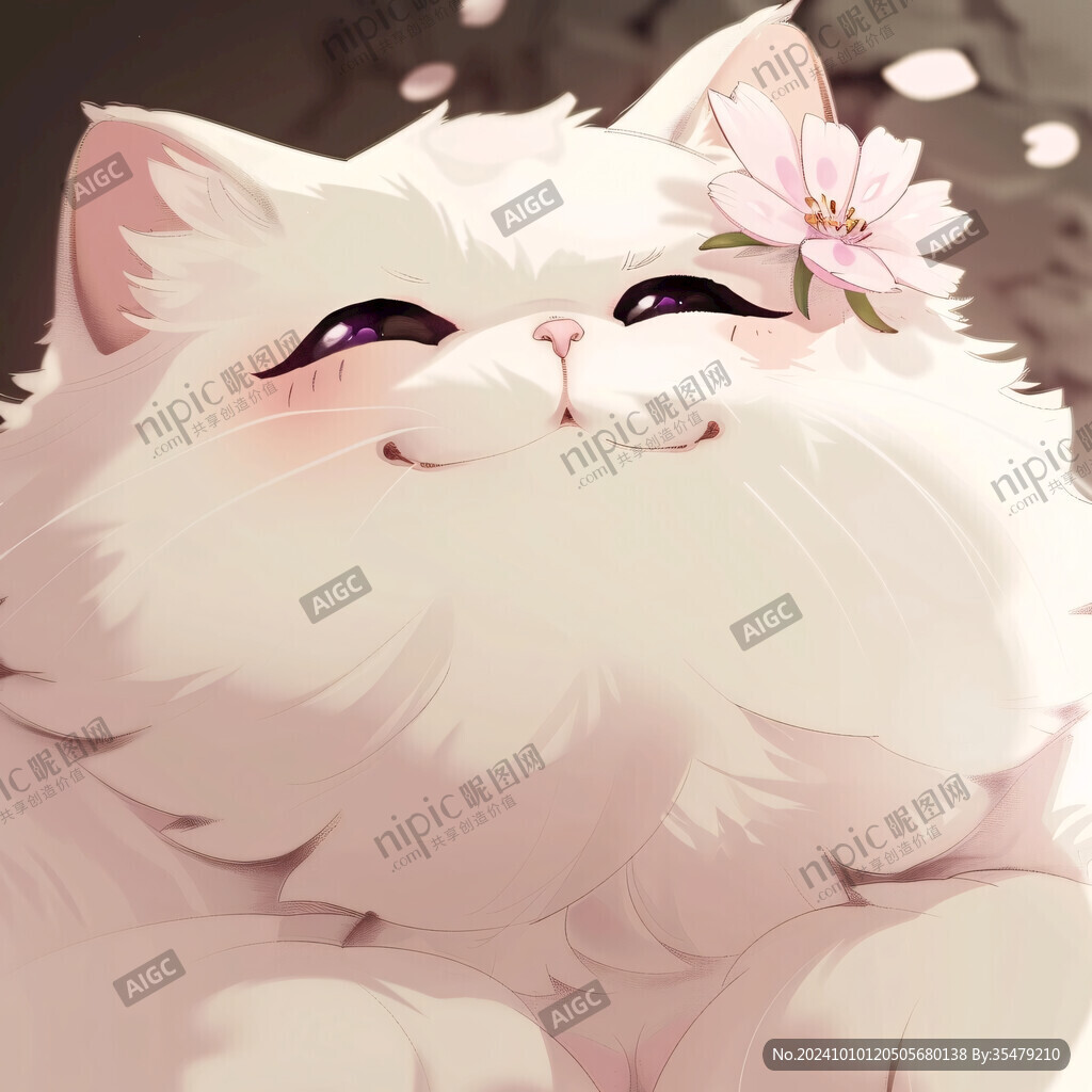 大白猫插画