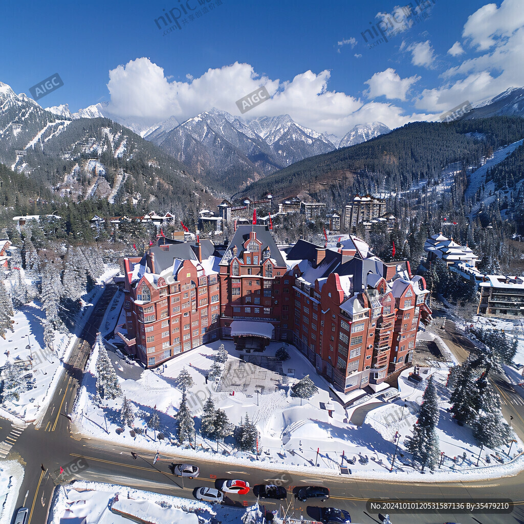 雪山下的酒店
