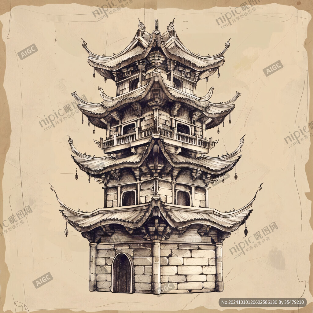 万寿塔插画