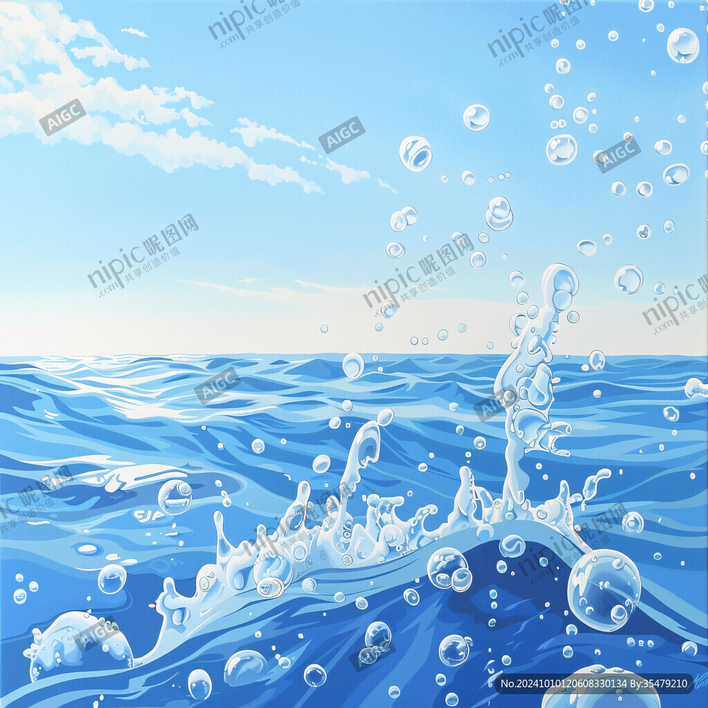 海水泡泡素材