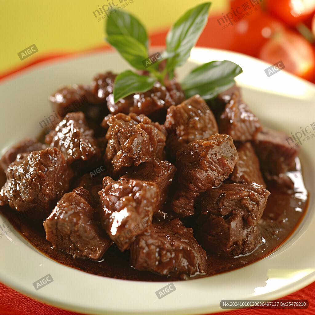 烹汁牛肉粒