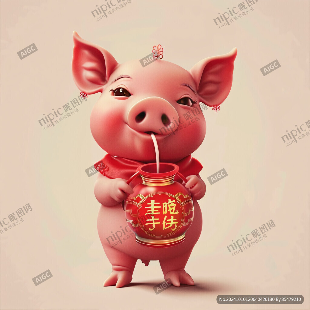 卡通猪春节素材