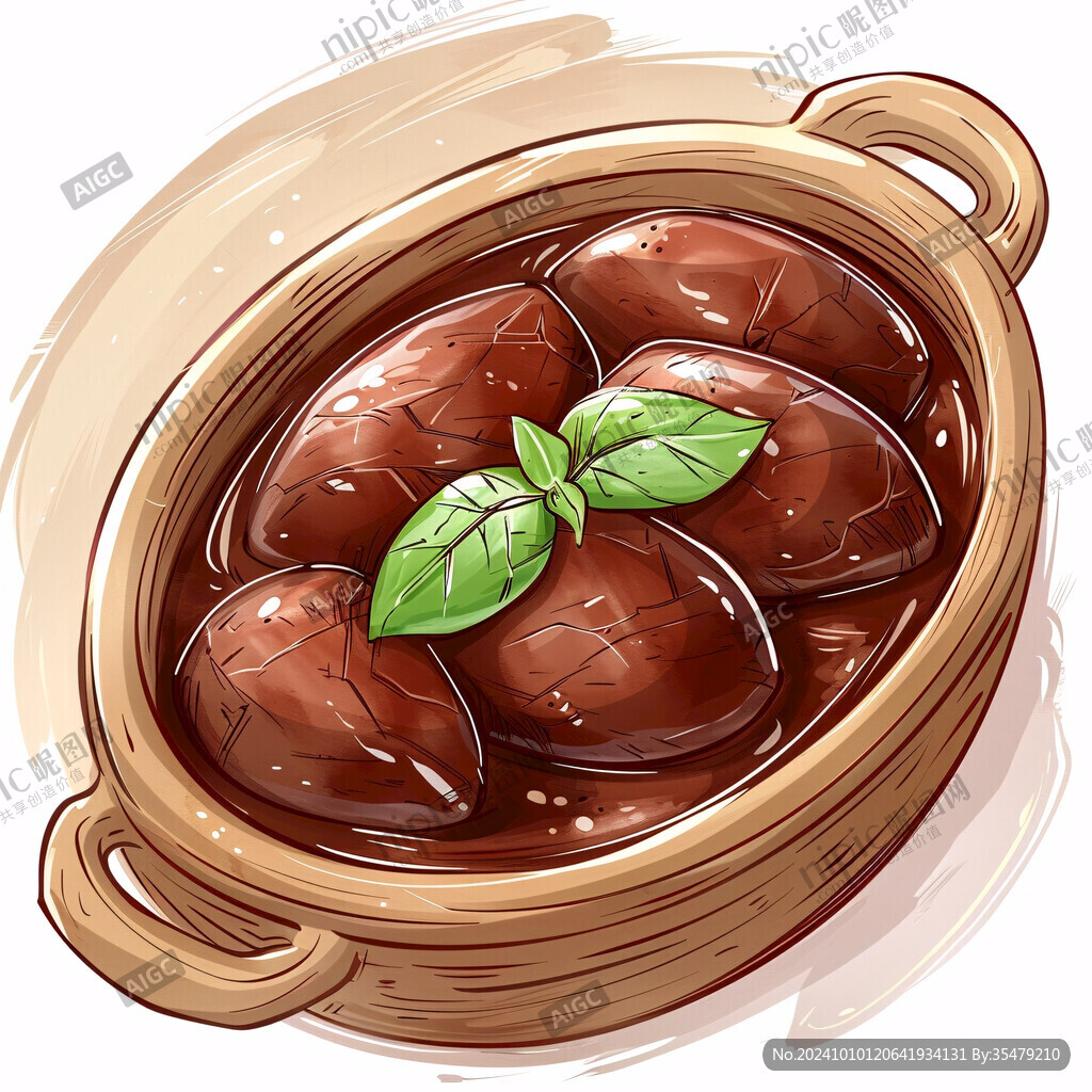 卤鹌鹑蛋插画