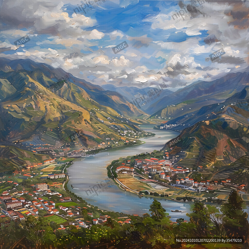 山川河流村庄