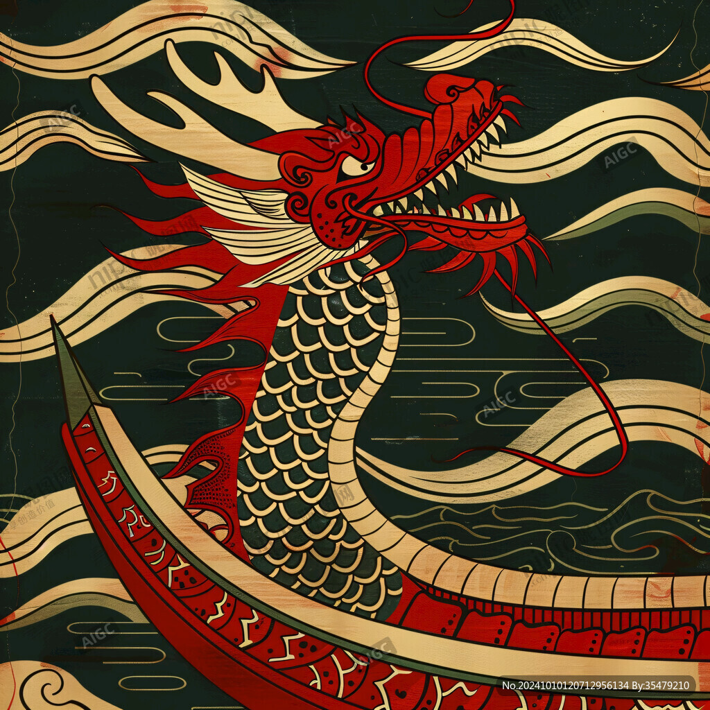 国潮风蛟龙得水