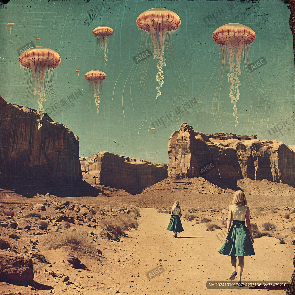 外星球幻想场景插画