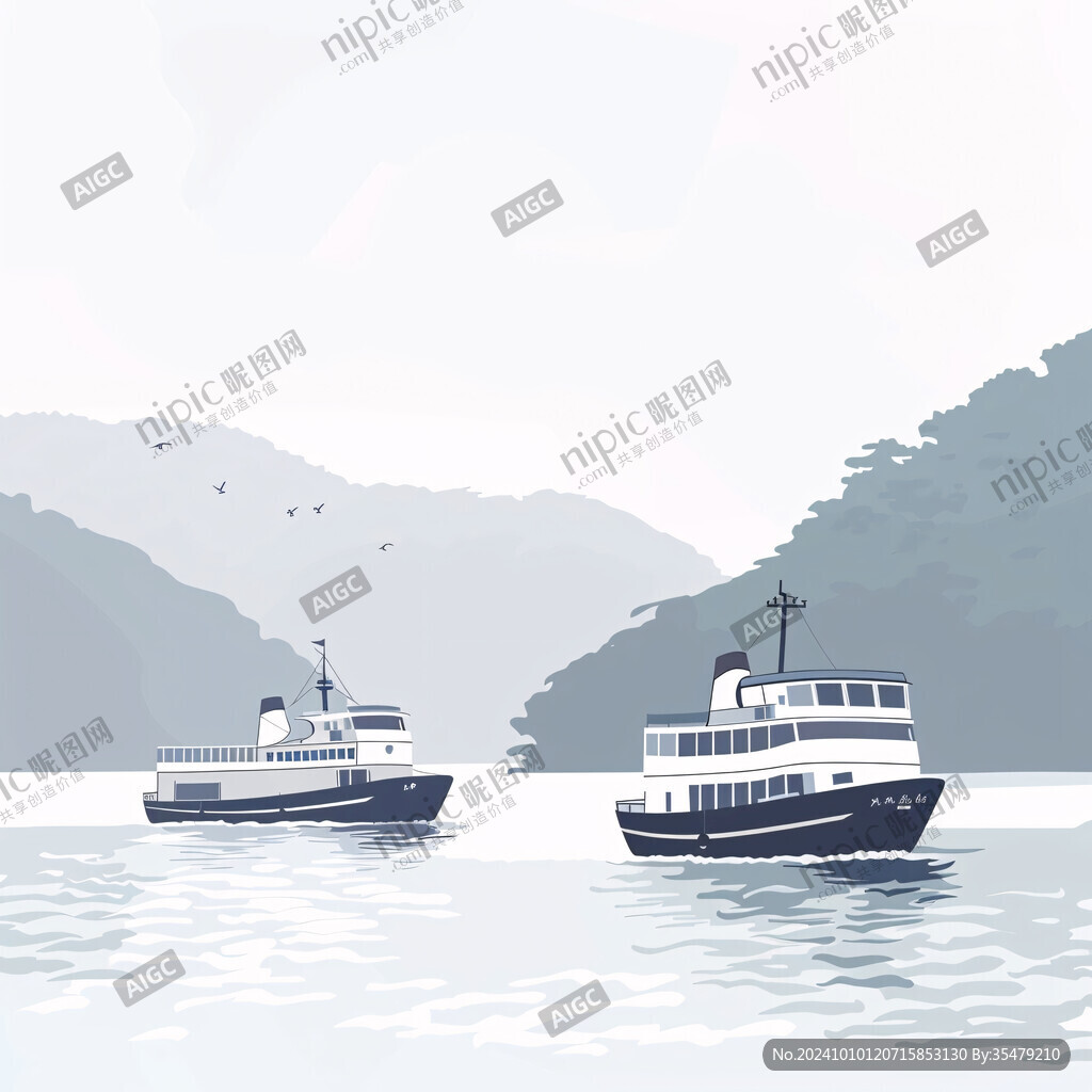 海上轮船素材