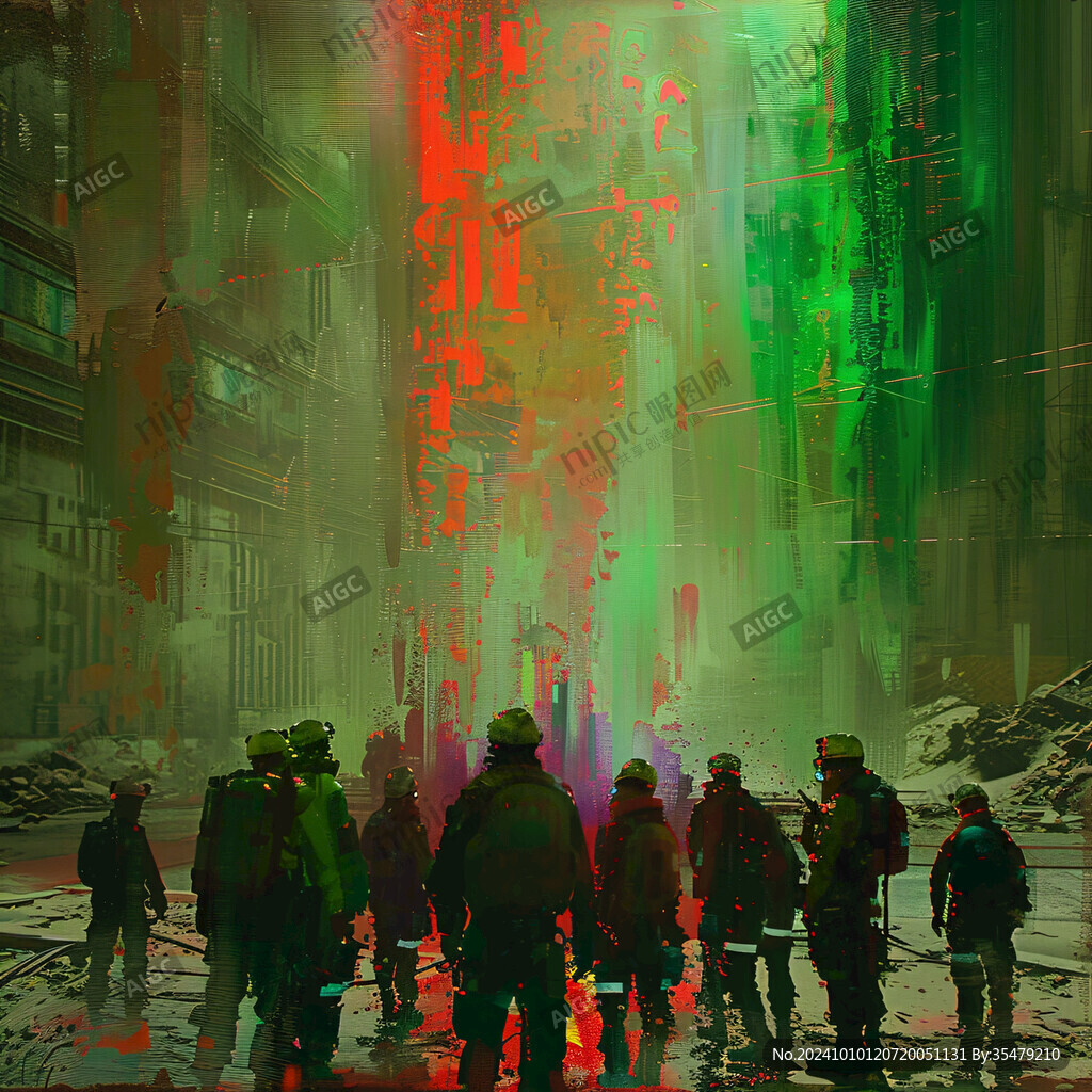 底特律插画宣传背景