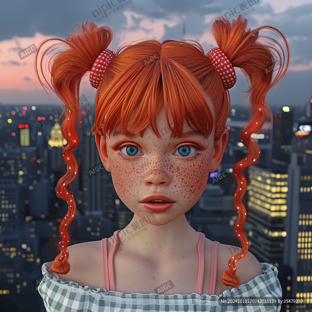 3d效果女孩