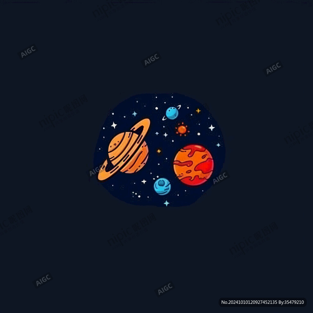 星球星系宇宙logo