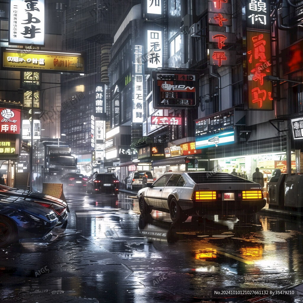 场景赛博插画