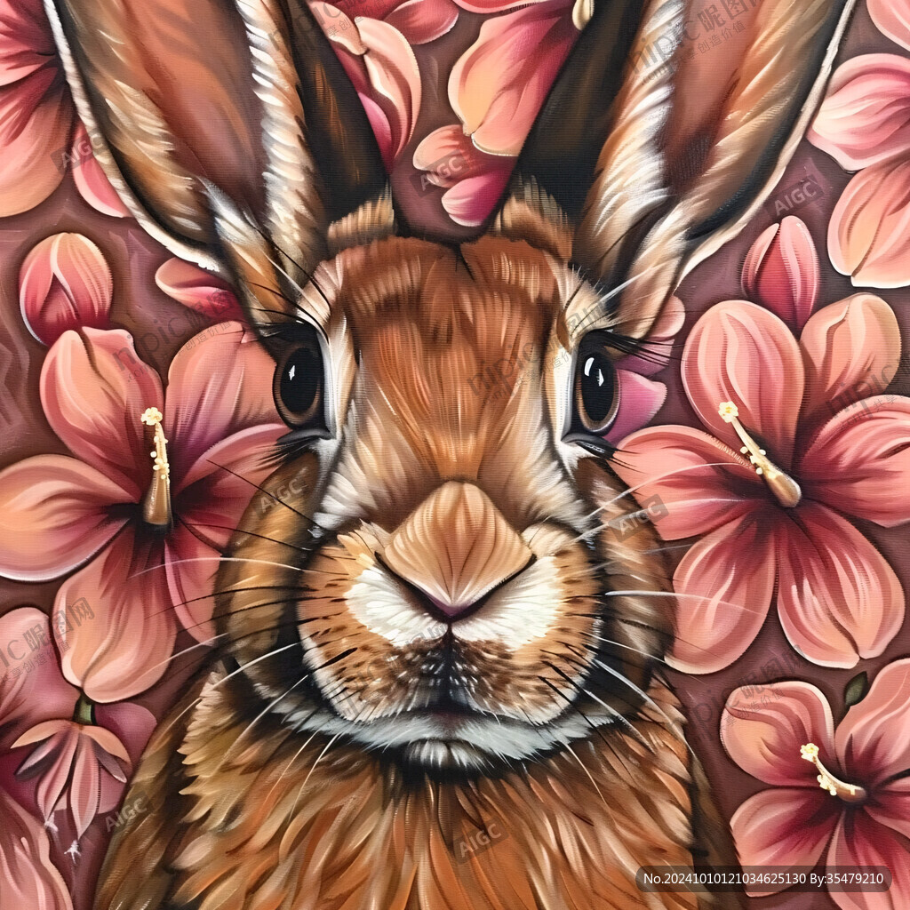 兔子壁画绘画