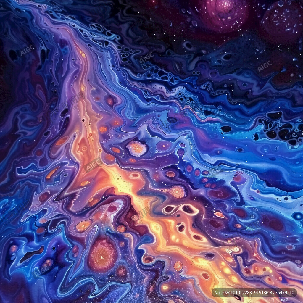 海洋流体画宇宙