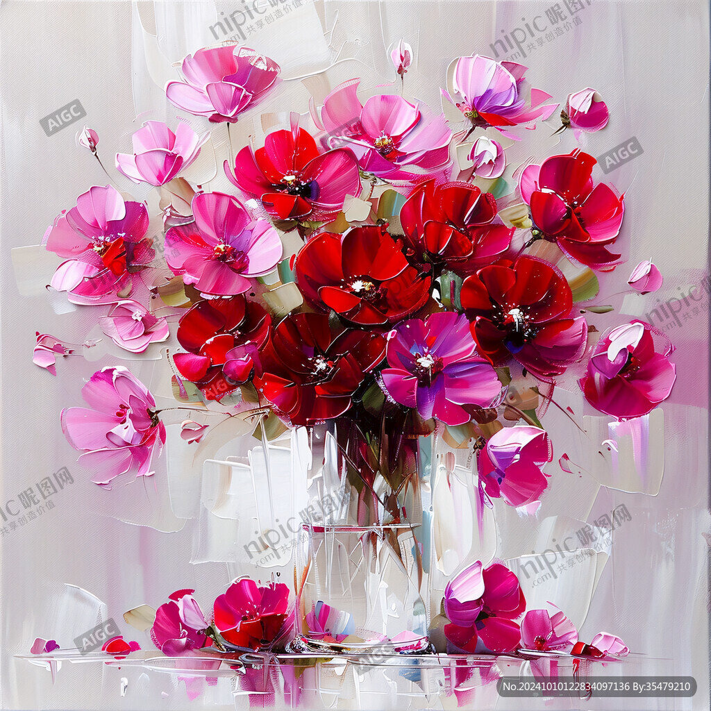 3d立体花卉油画