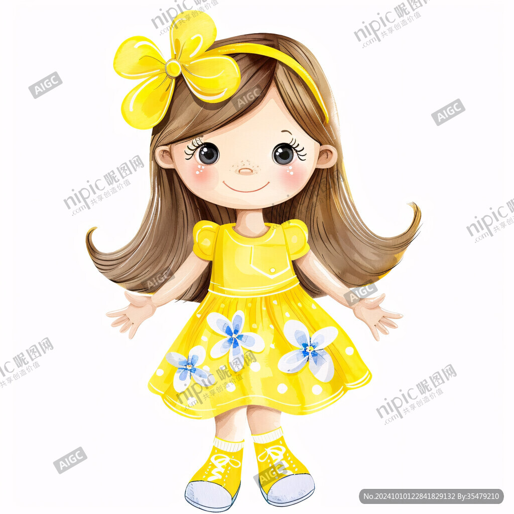 甜美卡通小女孩