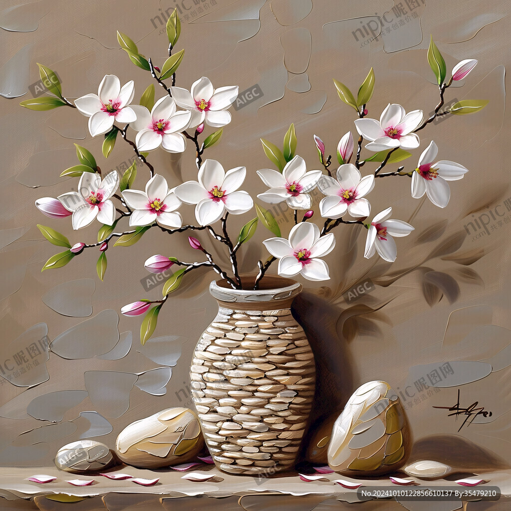 花瓶玄关装饰画