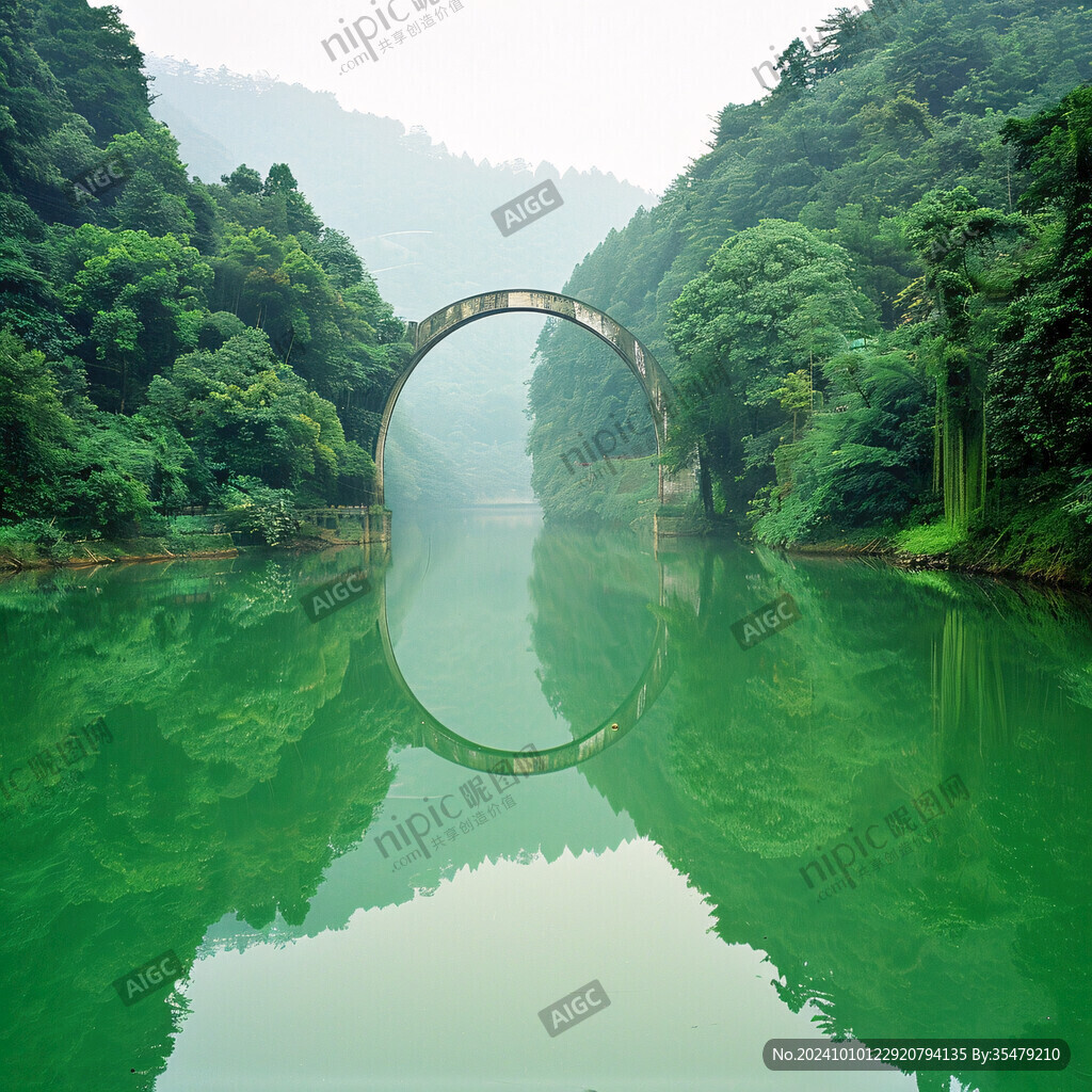 明月山晃月桥素材