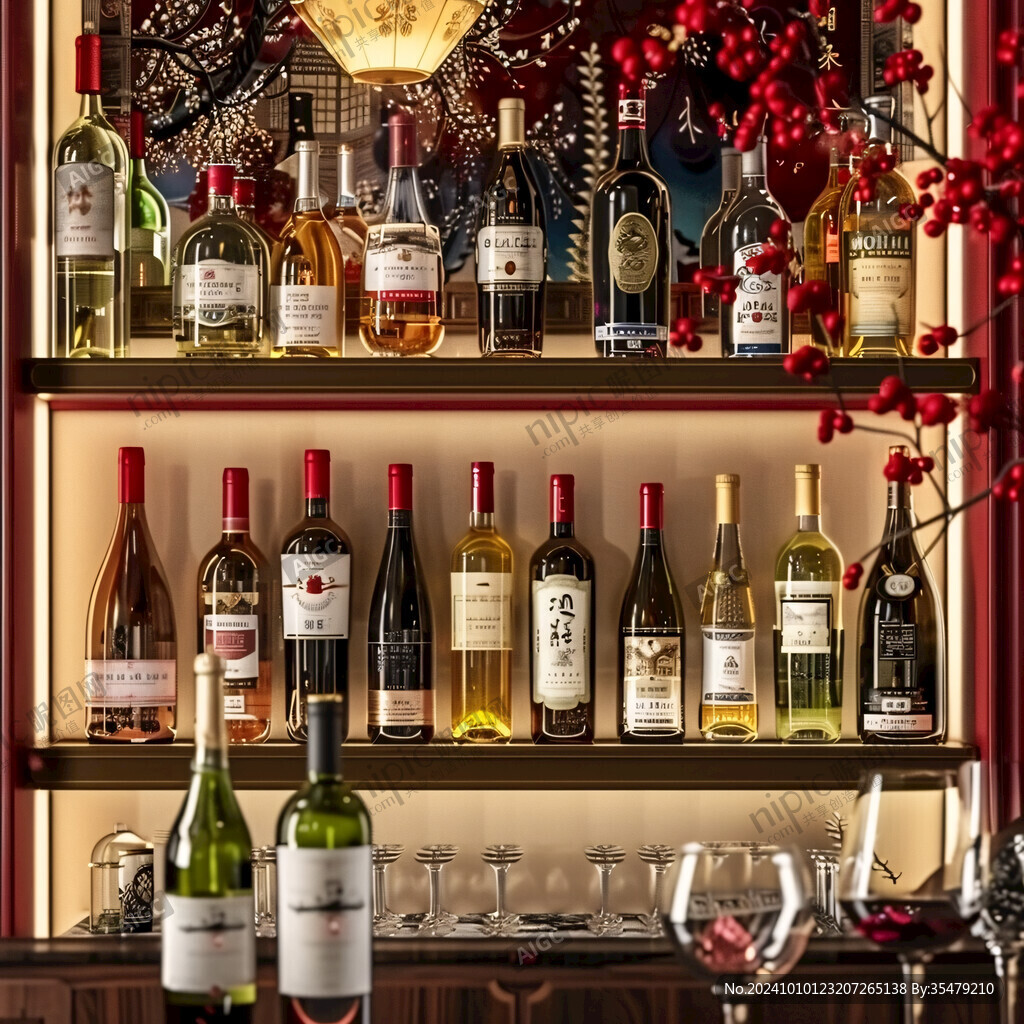 葡萄酒展示效果图