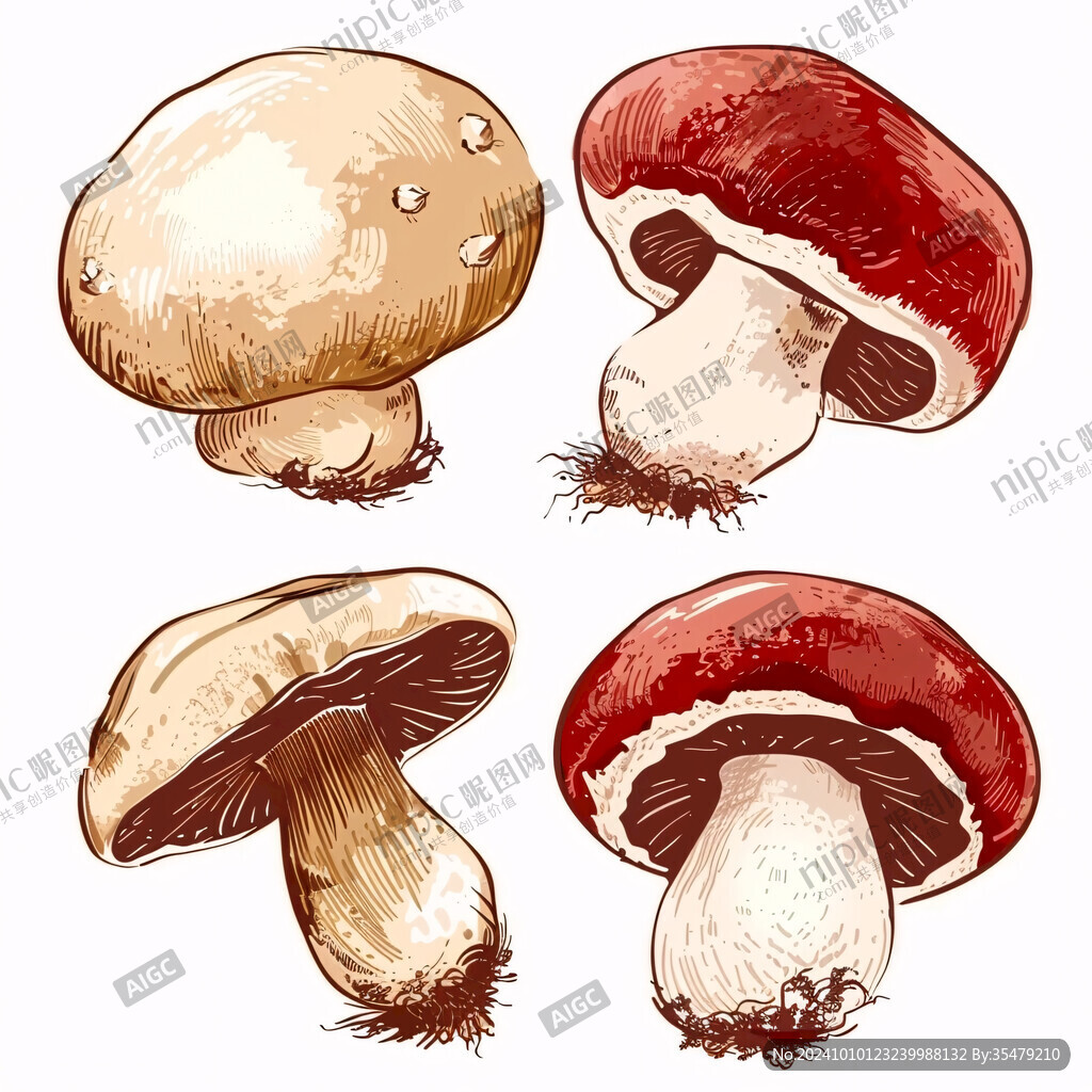 香菇手绘插画