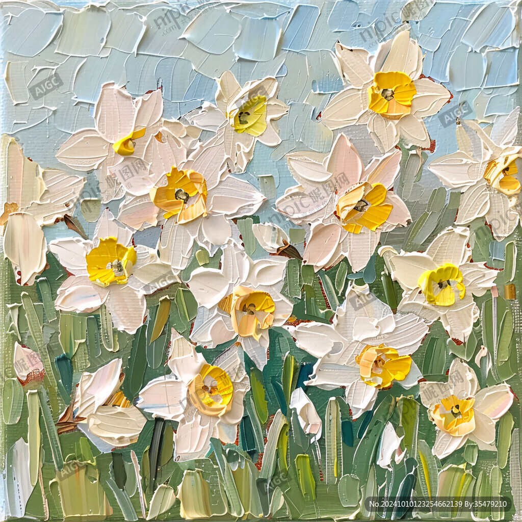 水仙花壁画