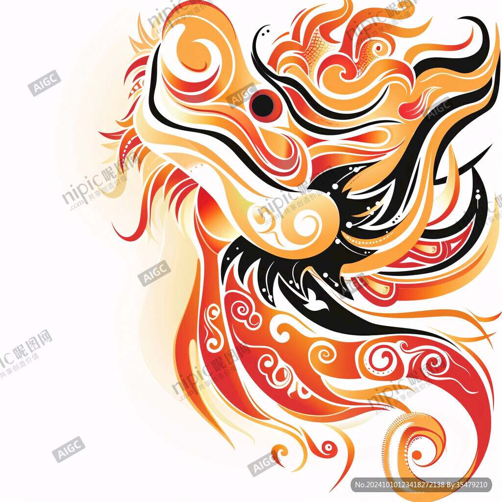 火凤凰插画