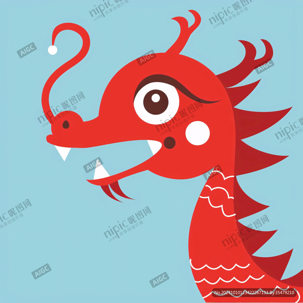 微信移动端卡通龙素材