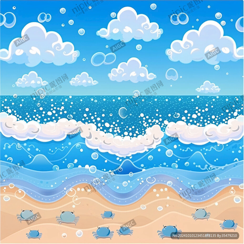 大海海洋卡通剧背景