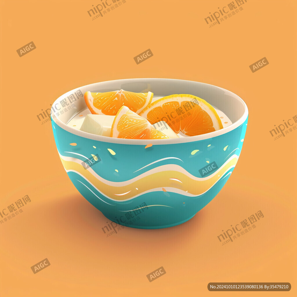 水果碗插画