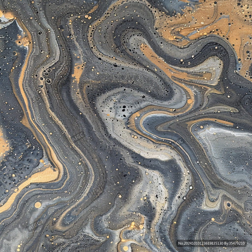 蓝色流体创意抽象画