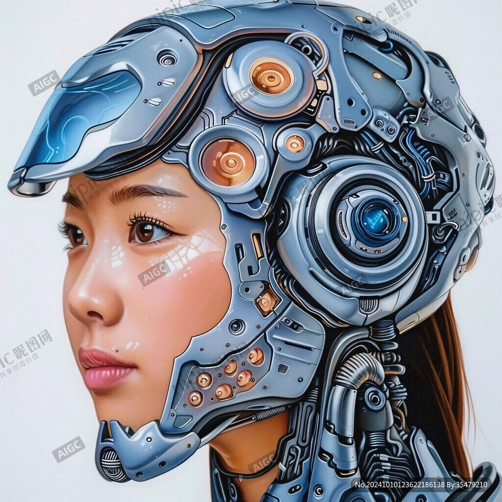 机械框科技感头部