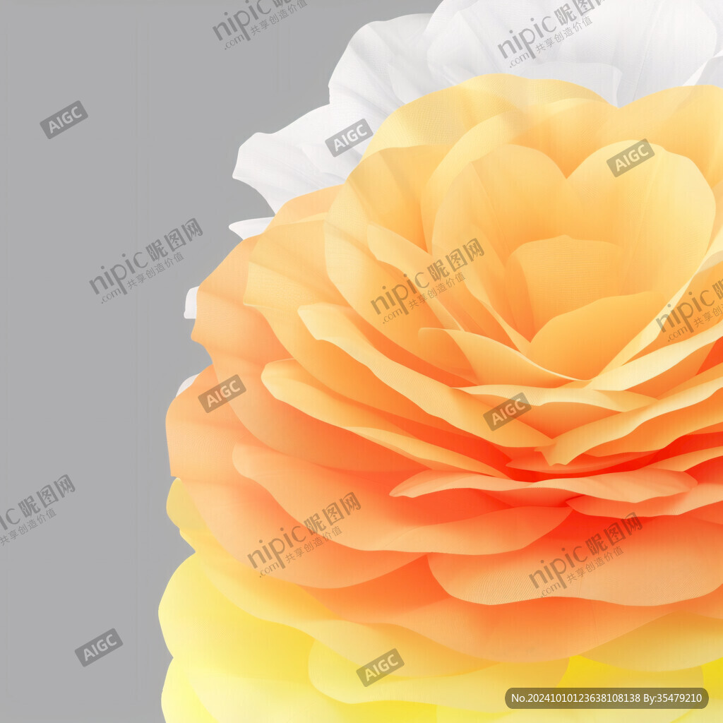 3d立体花卉牡丹