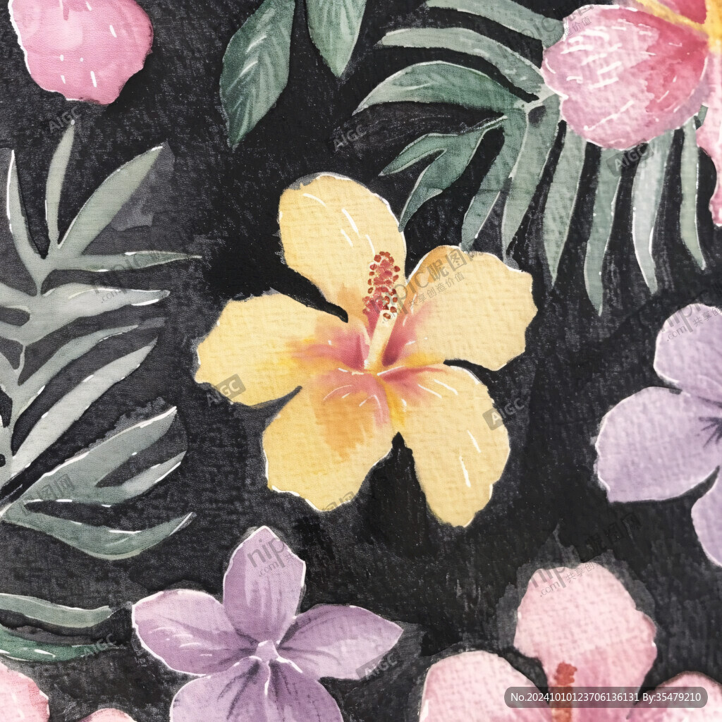 花瓣插画浮雕