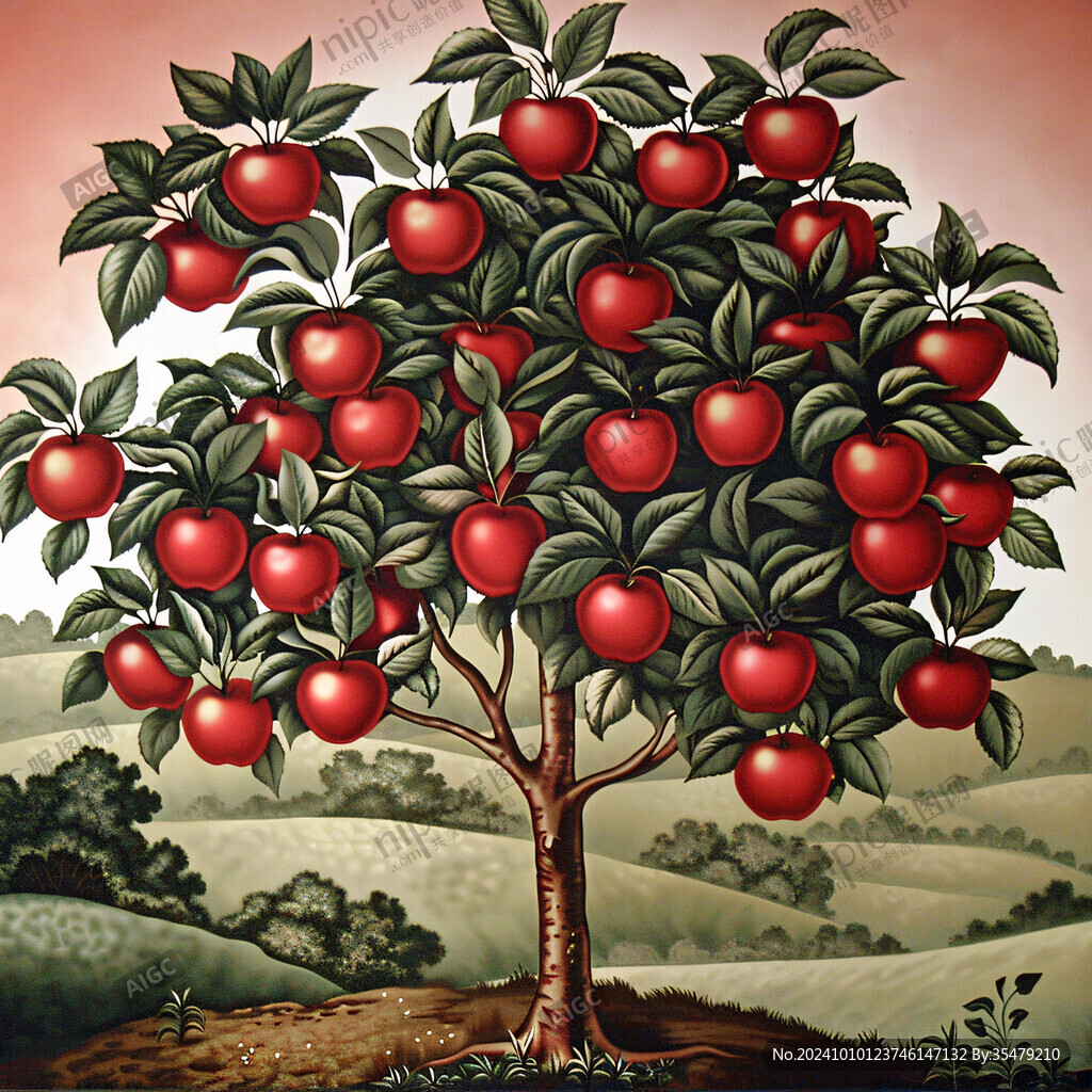 苹果树3d画