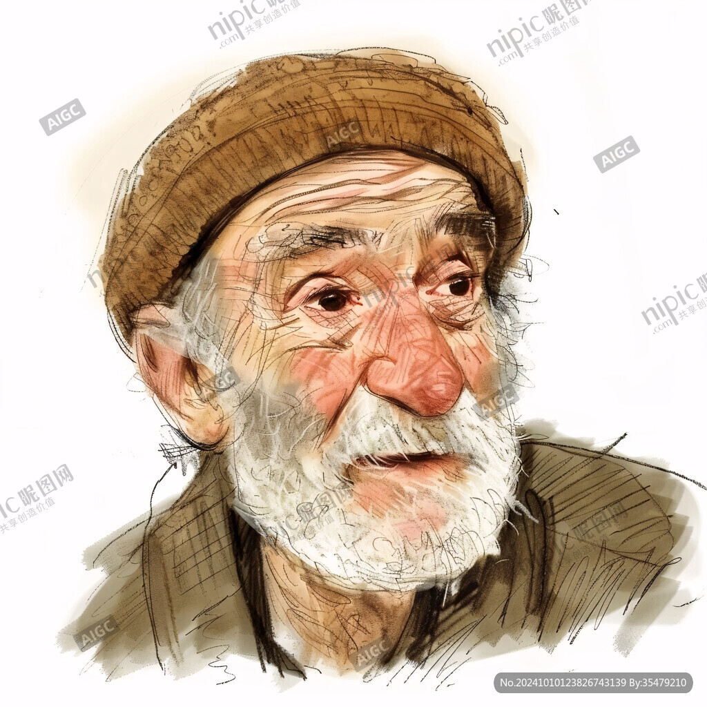 插画老头