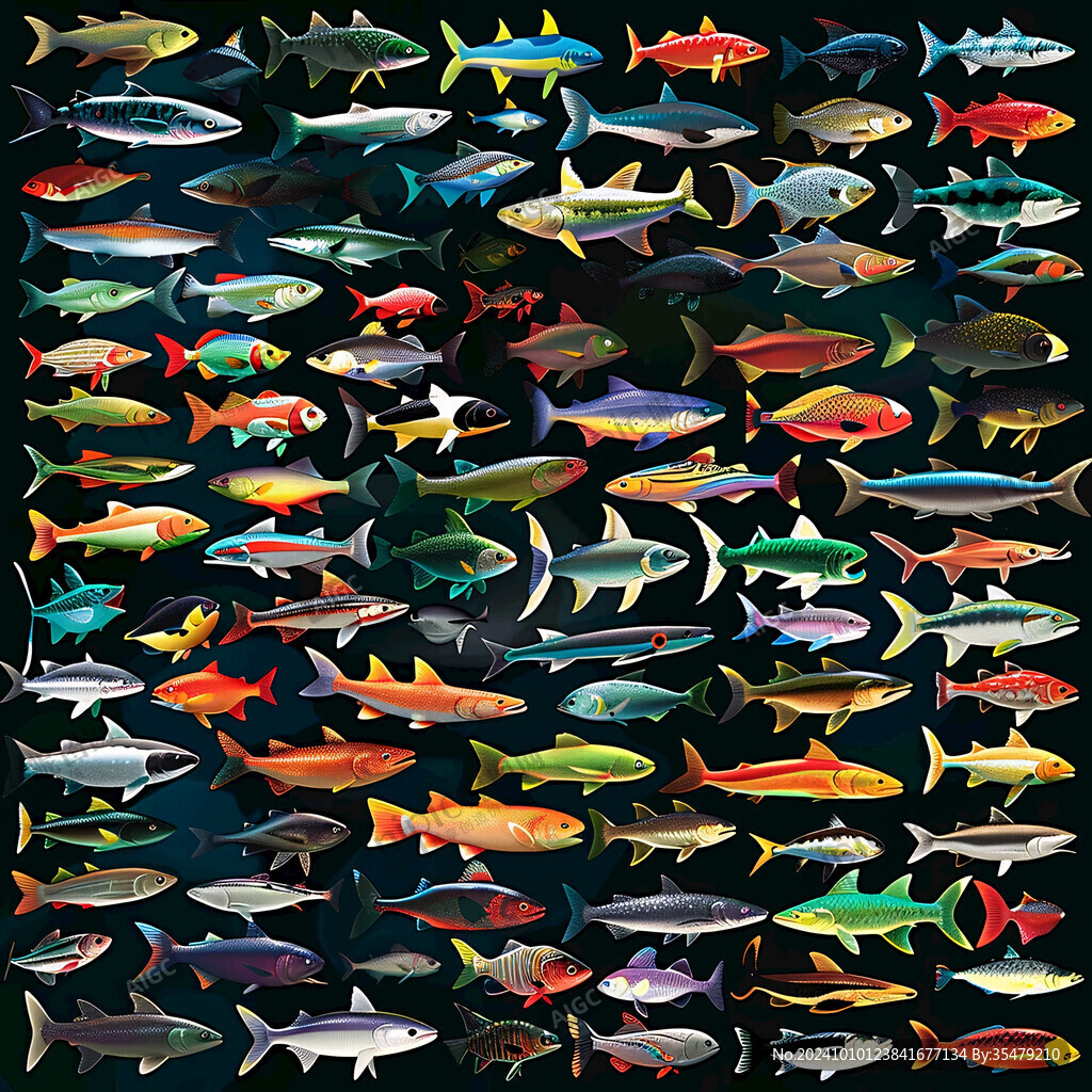 海洋鱼类插画
