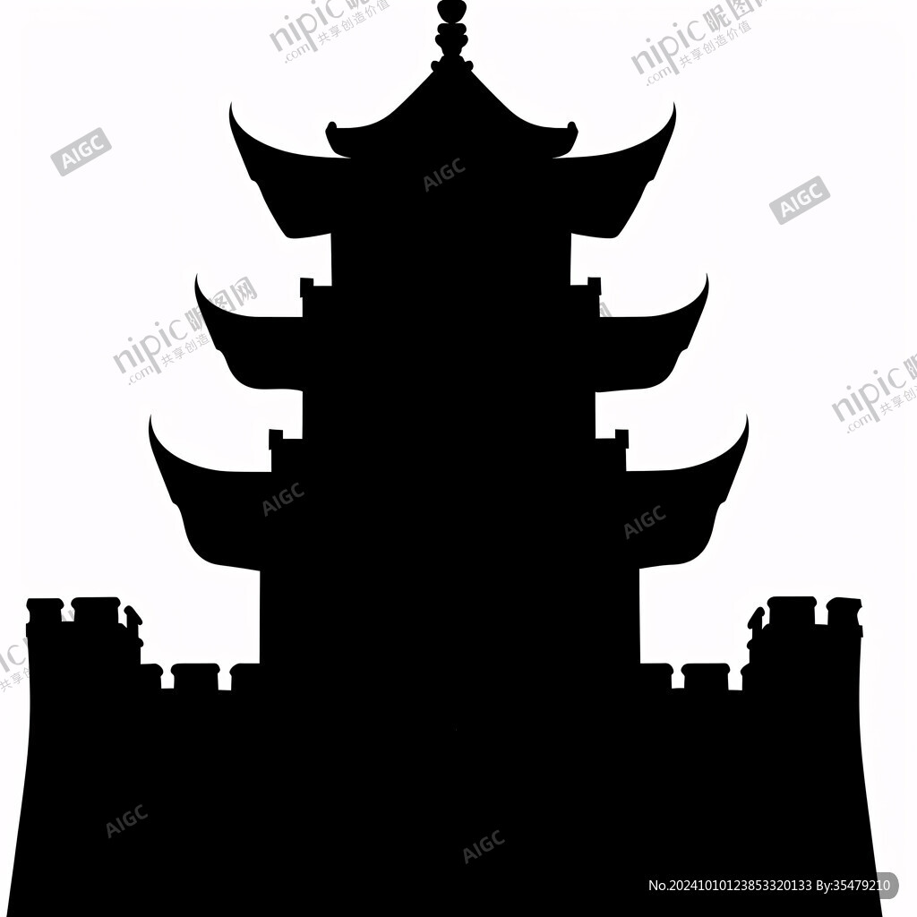 毫州标志性建筑剪影