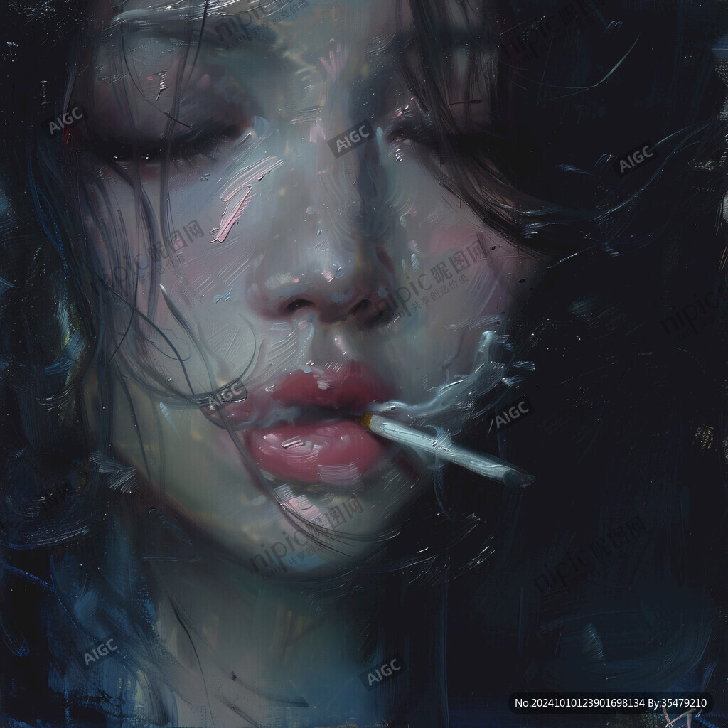 女性插画绘画时尚彩绘