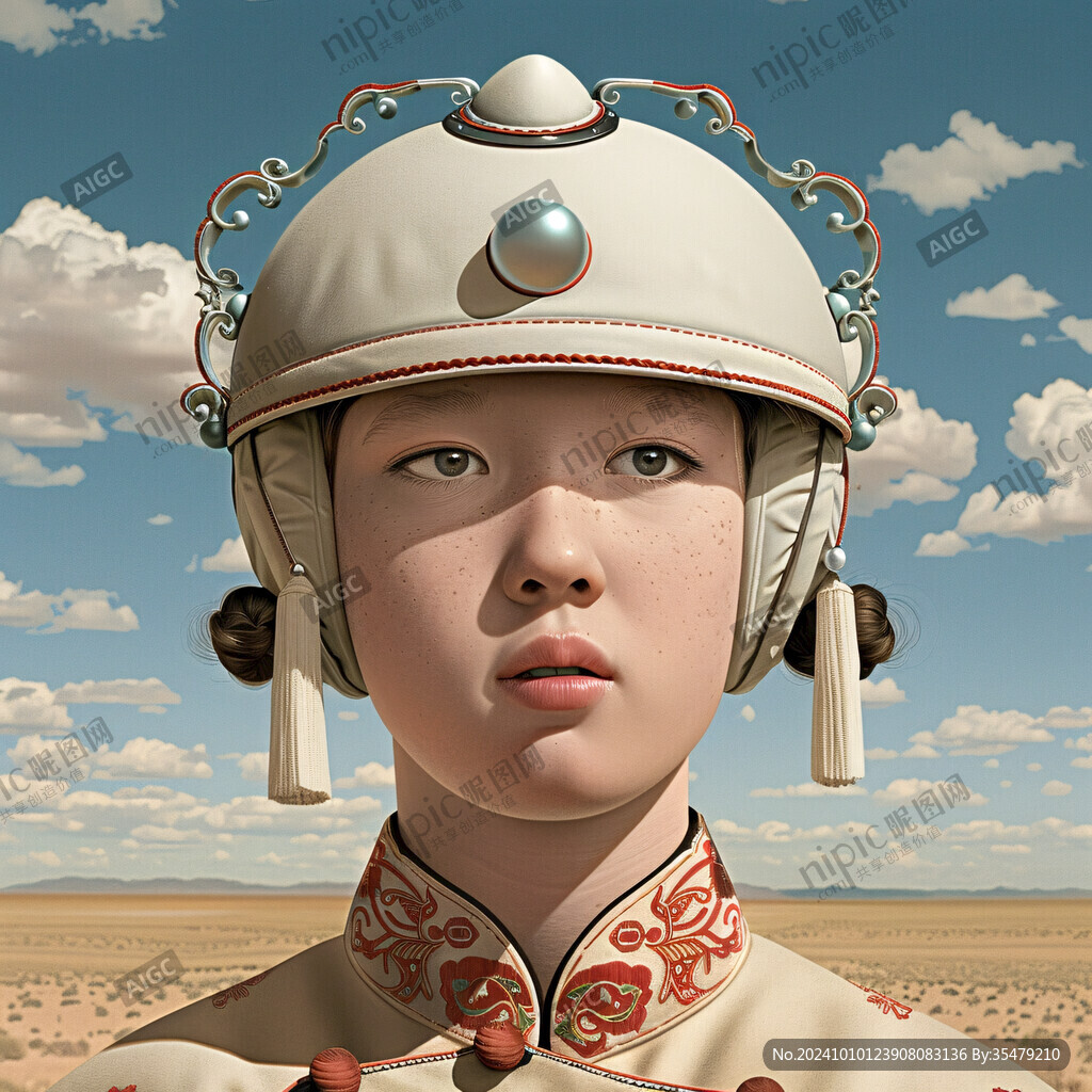 蒙古女孩插画