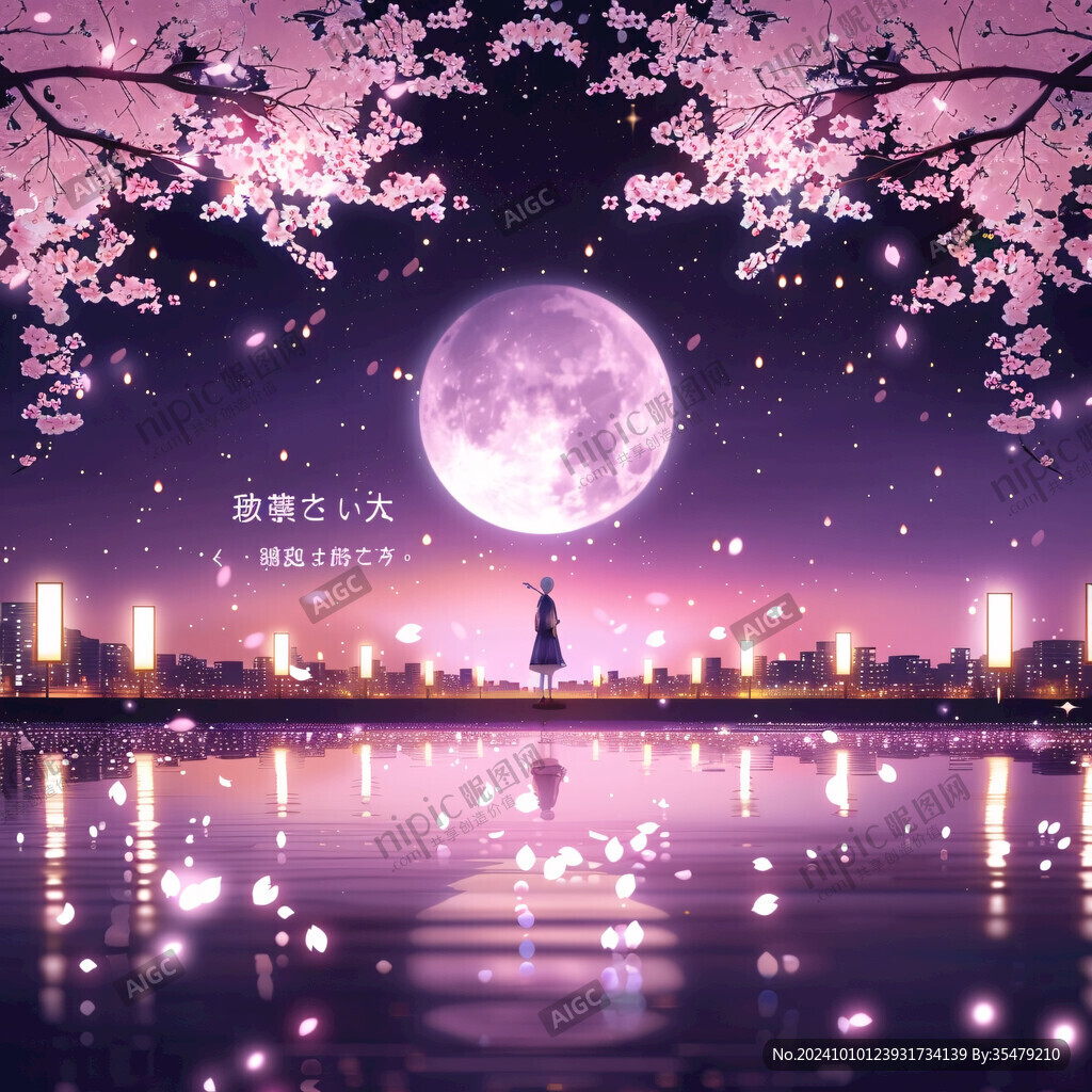 樱花与月亮