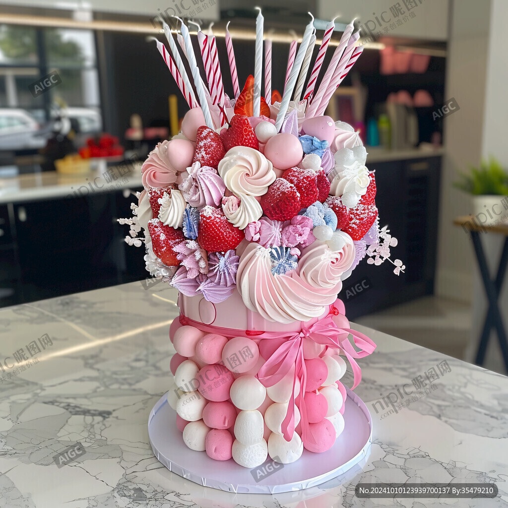 奶油生日蛋糕模型