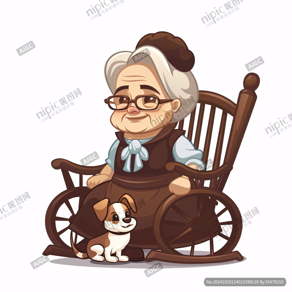q版老奶奶插图