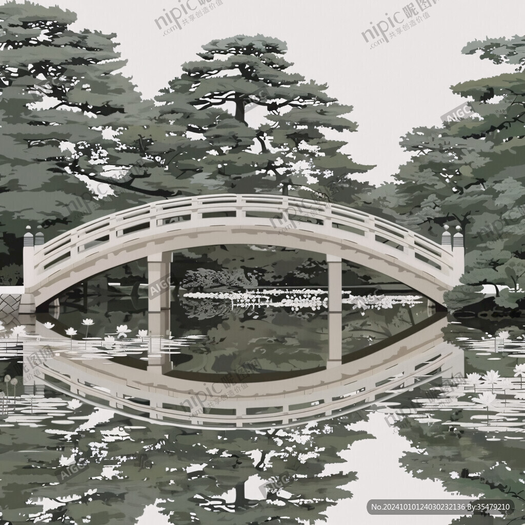 串月桥插画