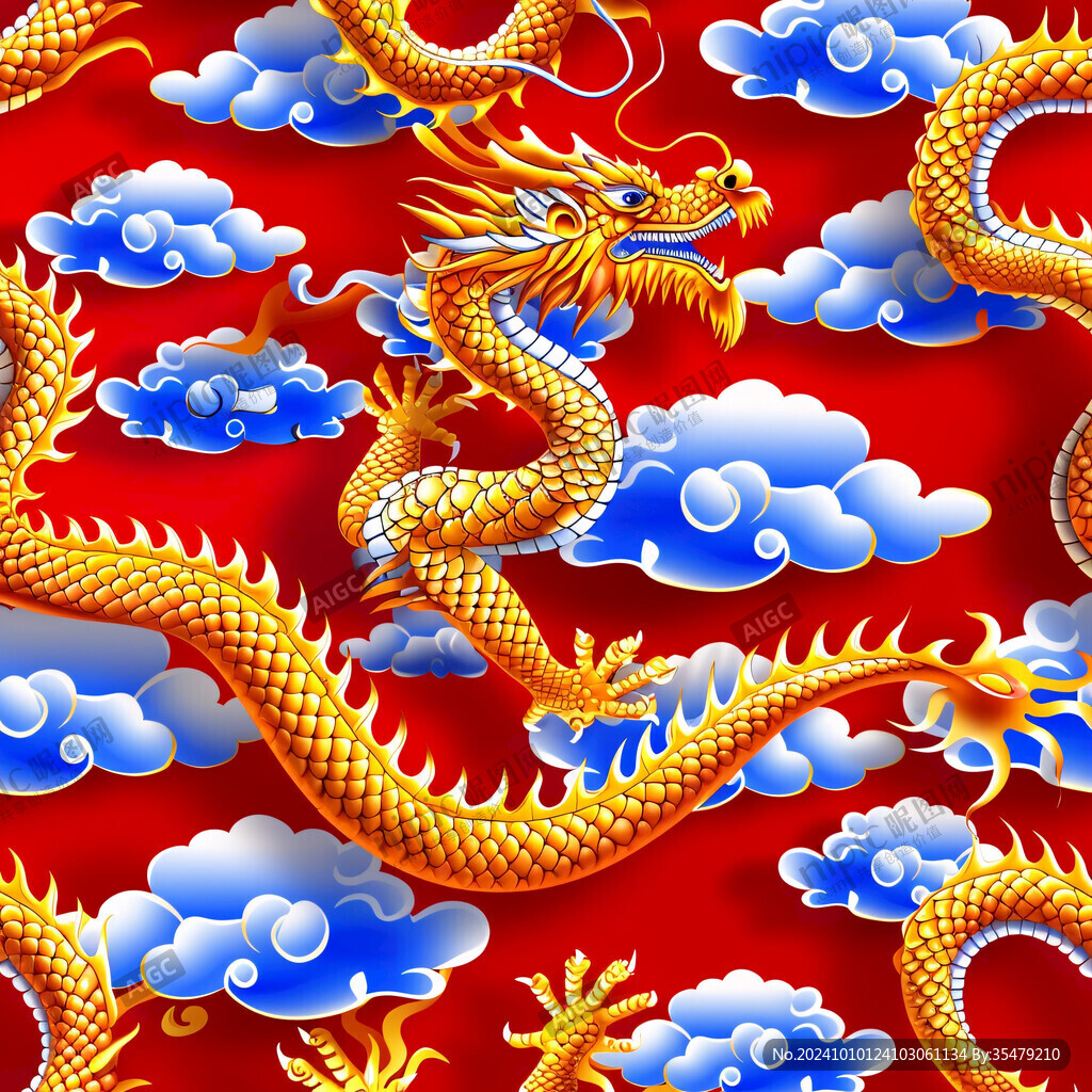 双龙背景花纹