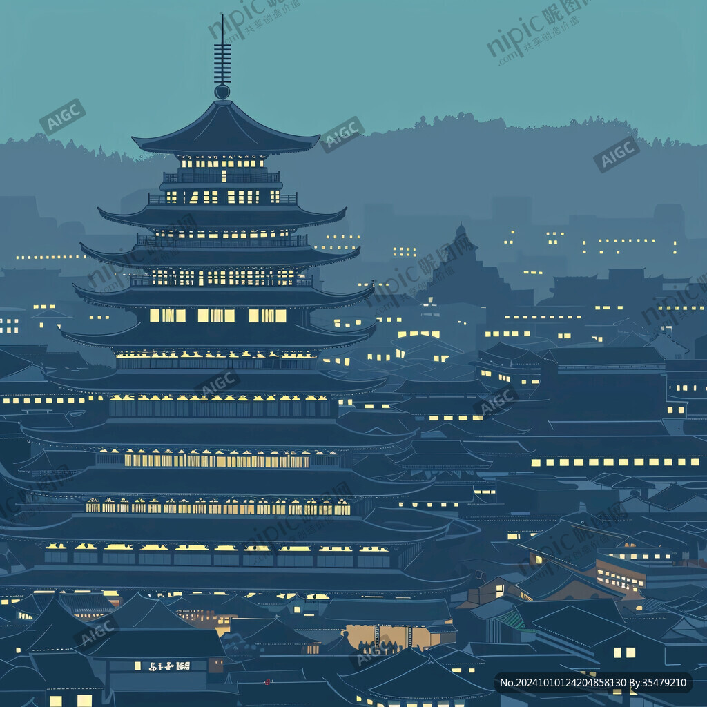 横店画册素材横店插画